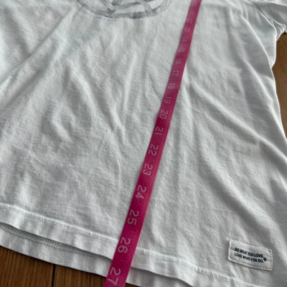 Life Is Good Graphic Tee Shirt, White with Pencil Heart Peace Sketch, Size XXL - Picture 5 of 5